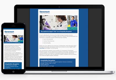 Responsive HTML email for Genentech