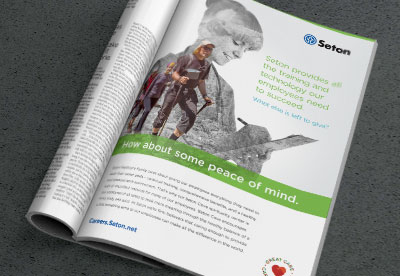 A series of 3 recruitment brand concept ads for Seton Healthcare