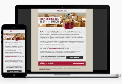 Responsive HTML email for Stanford Hospitals